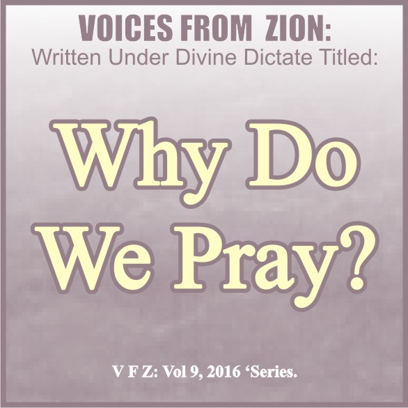 WHY DO WE PRAY?